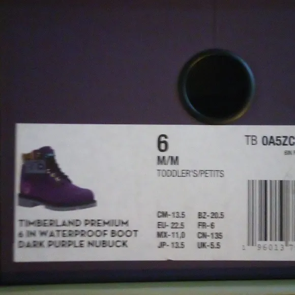 ✨ Host Pick ✨ Timberland Boots, *NIB*, Girls,Boots, Size 6, Color Purple, Gold