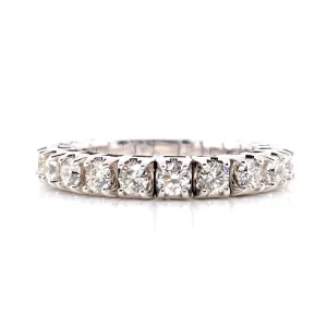 14K White Gold Diamond Stretch Eternity Band