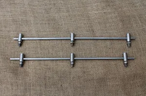 2 x Rare Old School Stainless Tony Abbott Adjustable Buzz Bars. 3 Rod. 1980-90s.