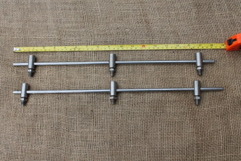 2 x Rare Old School Stainless Tony Abbott Adjustable Buzz Bars. 3 Rod. 1980-90s.