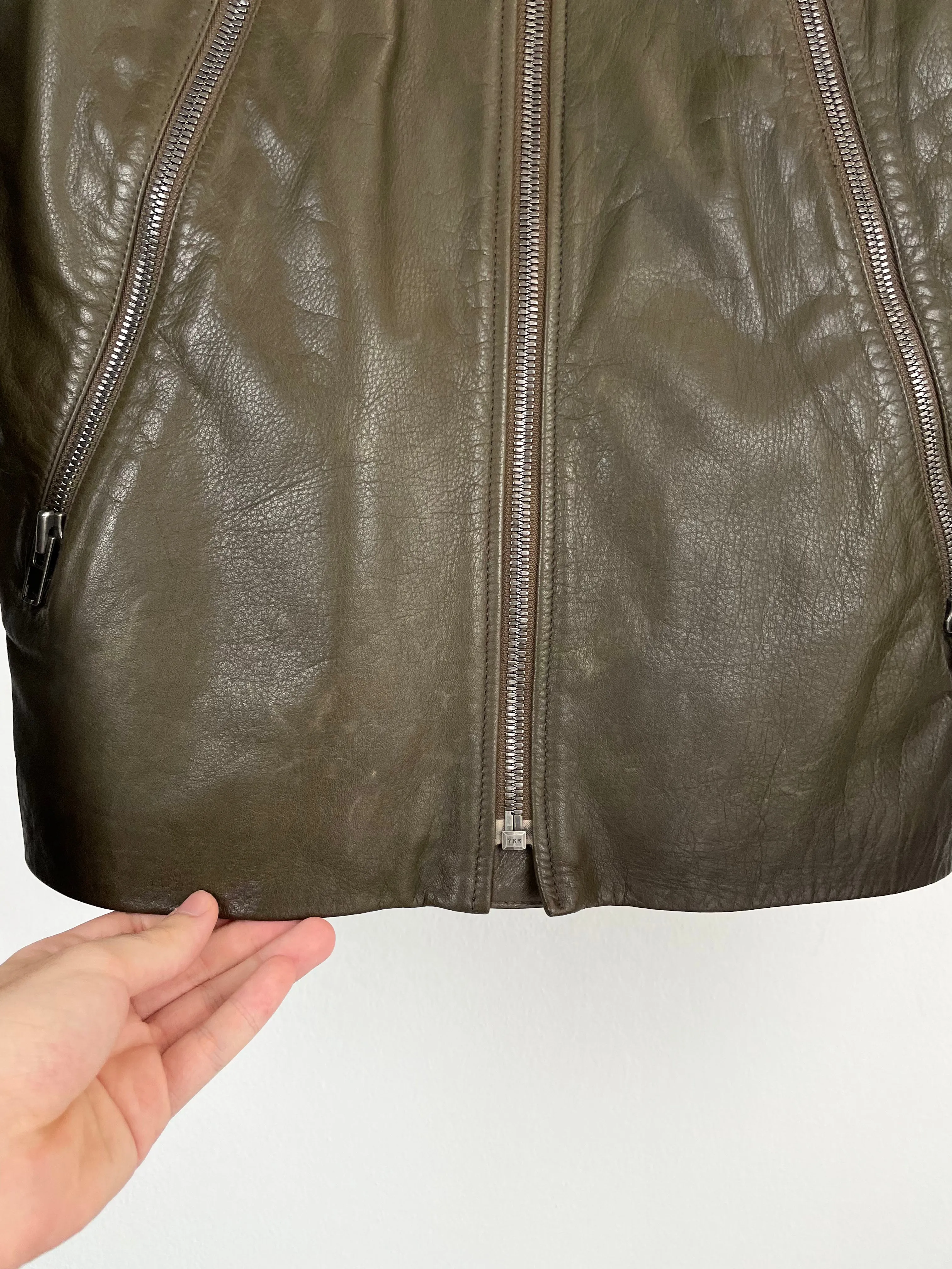 2010 Maison Margiela 5 zip leather jacket