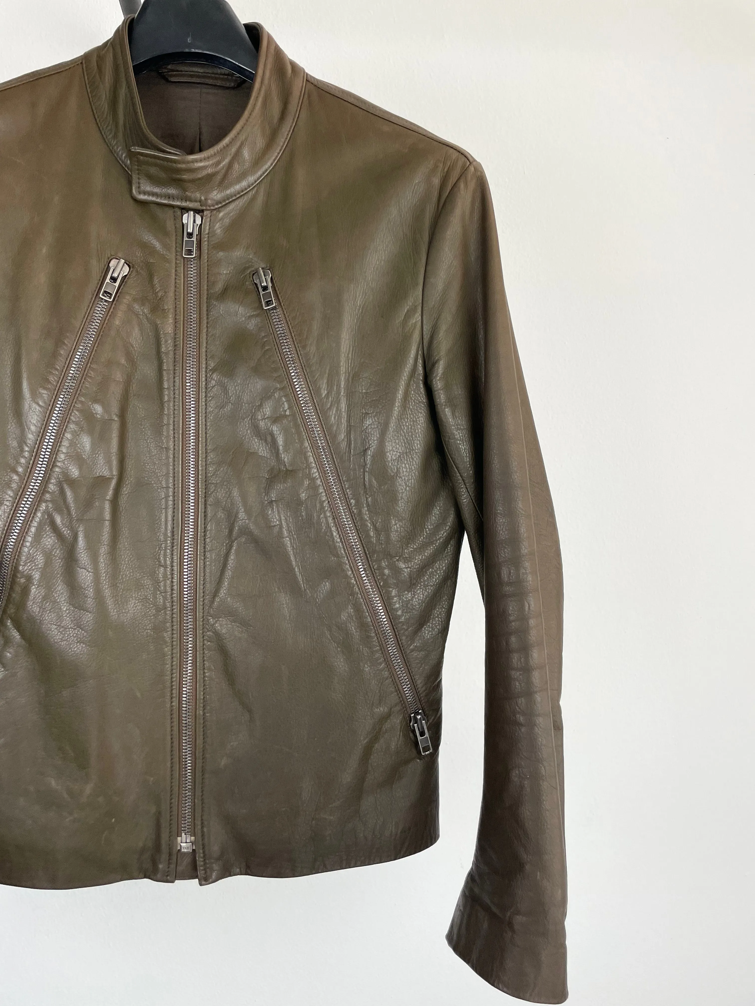 2010 Maison Margiela 5 zip leather jacket