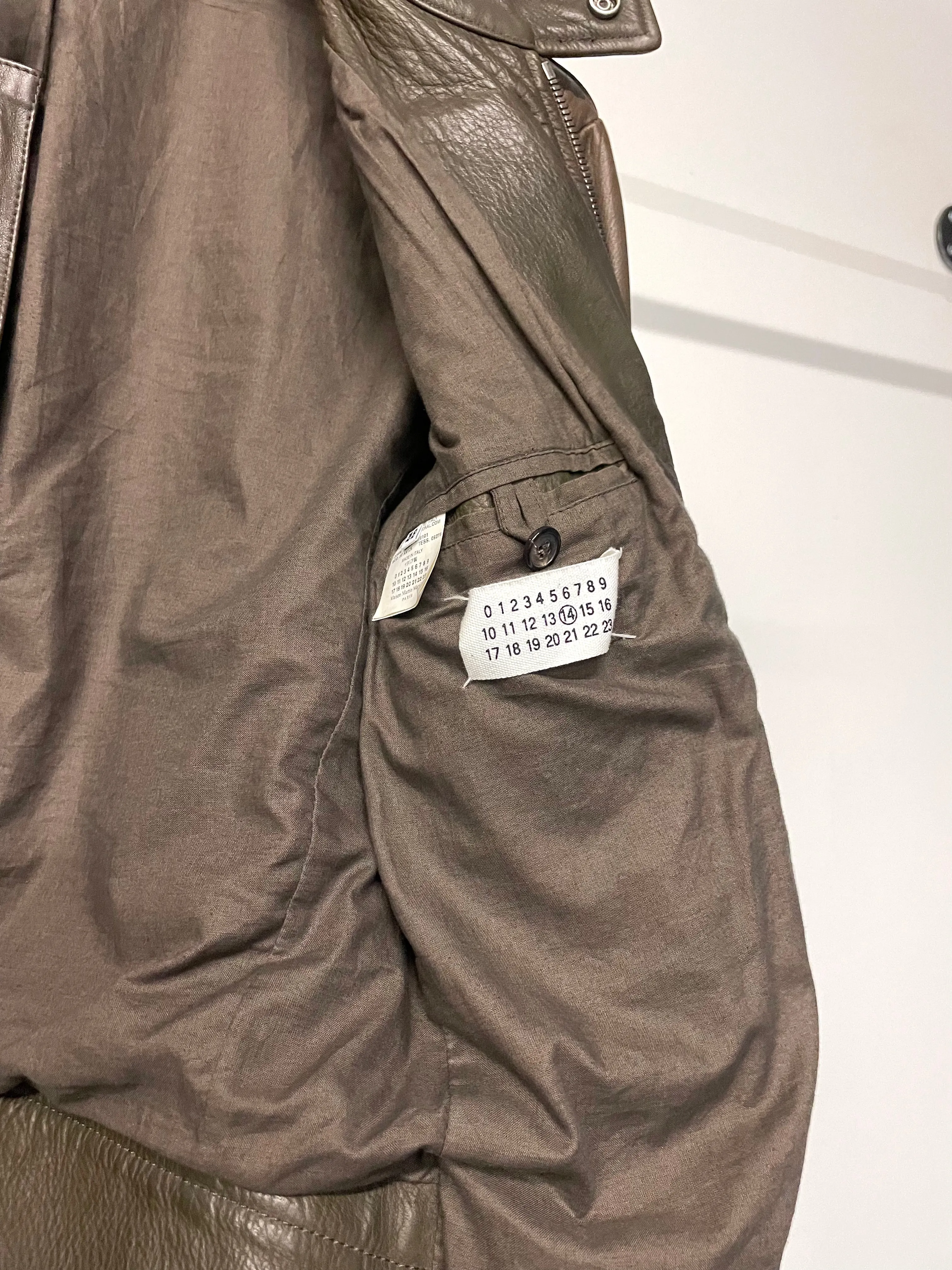 2010 Maison Margiela 5 zip leather jacket