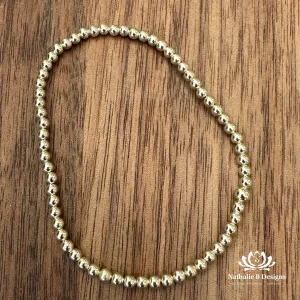 3MM - 14K Gold Filled Beaded Stretch Bracelets