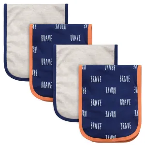 4-Pack Baby Boys "Roar" Burp Cloths