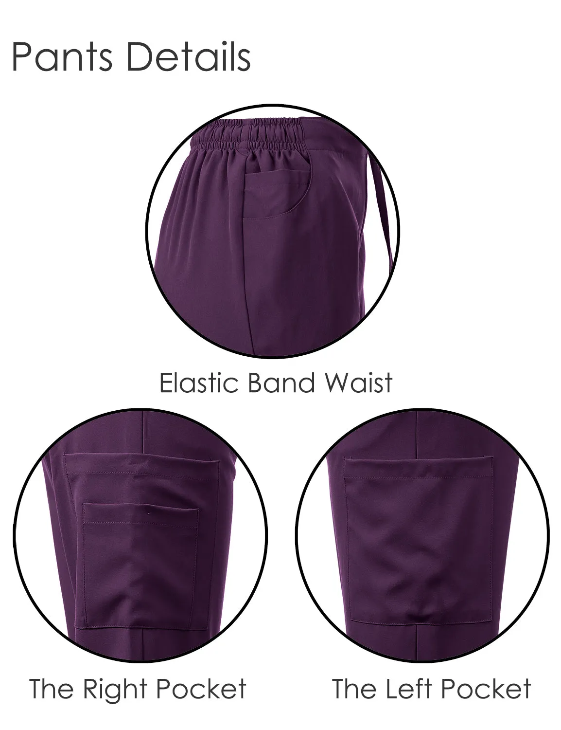 4-Way Stretch Split V-Neck Scrub Sets [FS2204]