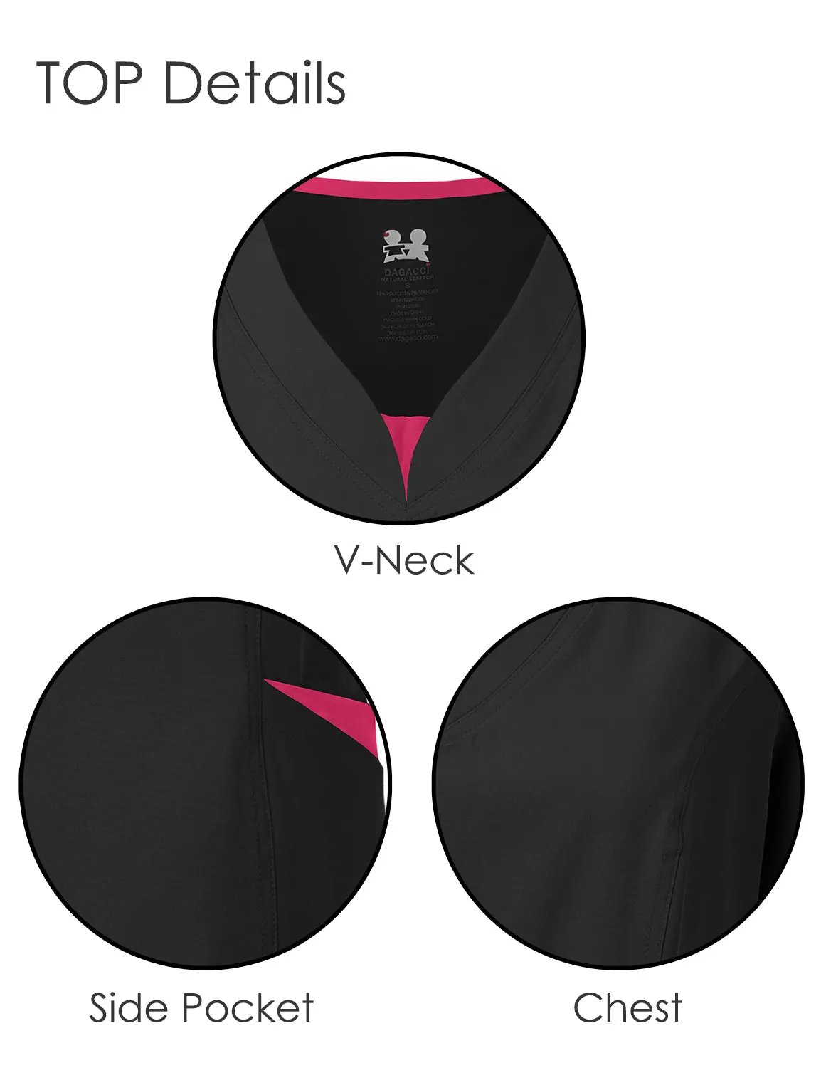 4-Way Stretch Split V-Neck Scrub Sets [FS2204]