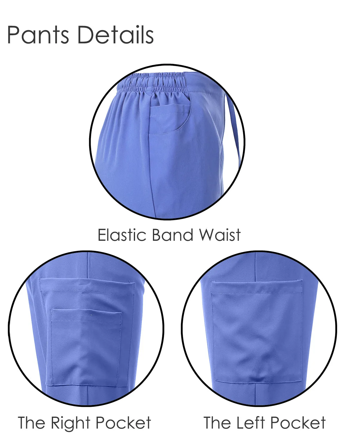 4-Way Stretch Split V-Neck Scrub Sets [FS2204]