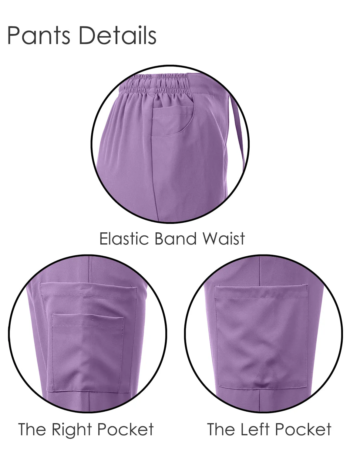 4-Way Stretch Split V-Neck Scrub Sets [FS2204]