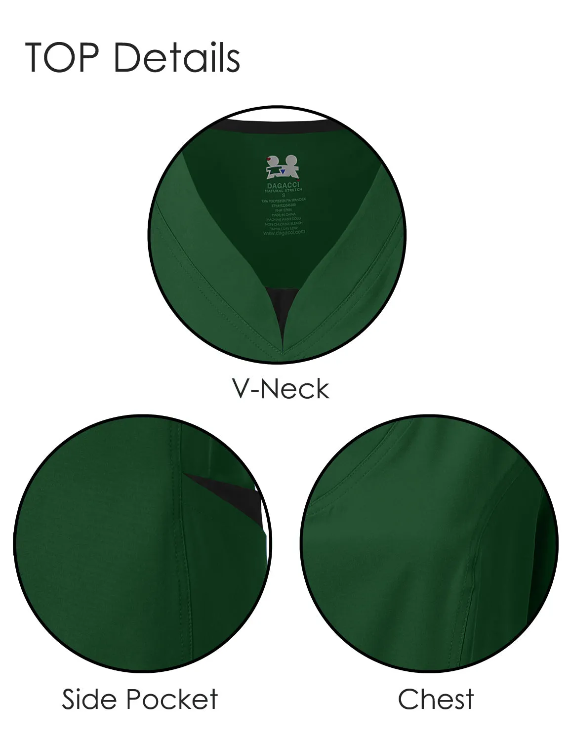 4-Way Stretch Split V-Neck Scrub Sets [FS2204]