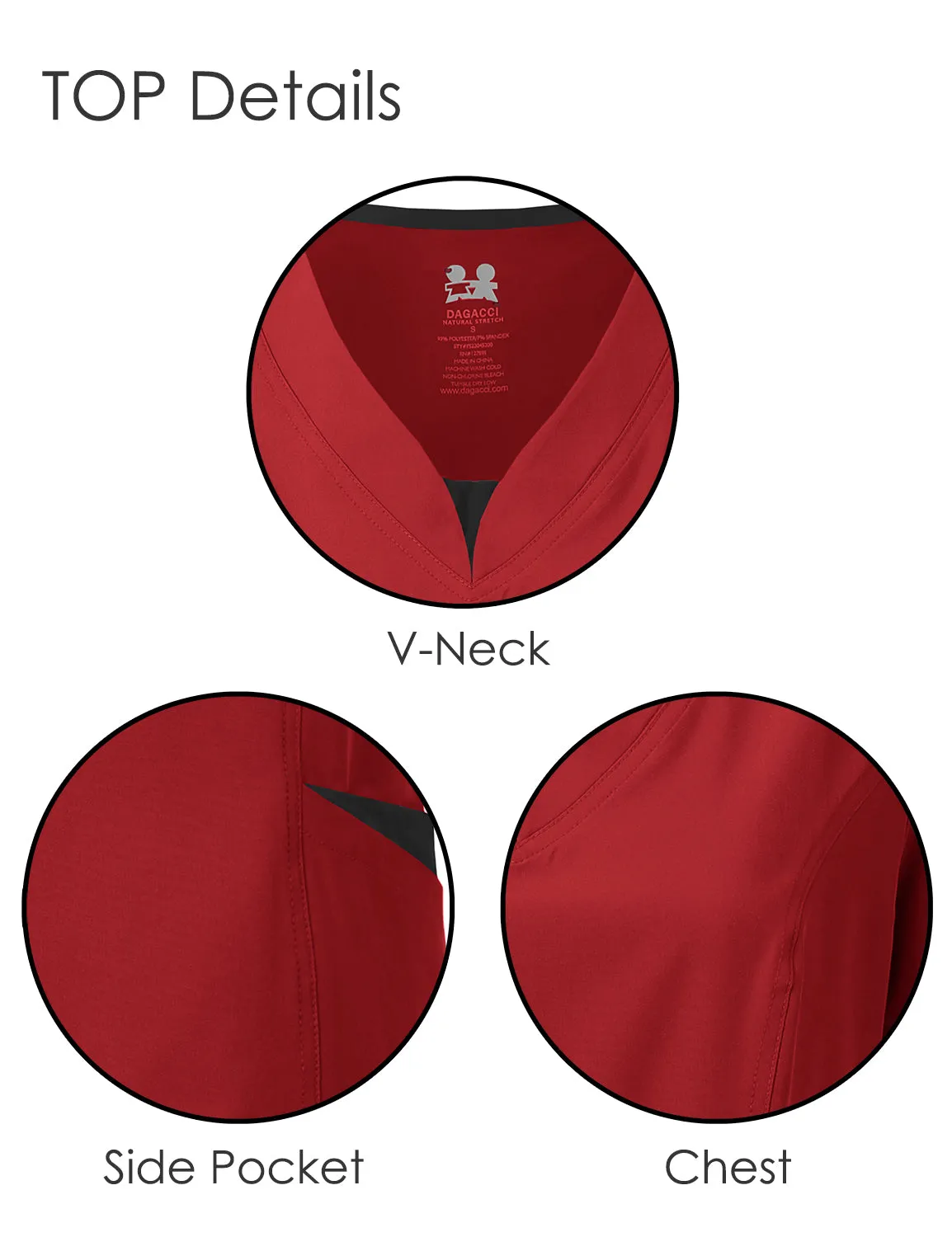 4-Way Stretch Split V-Neck Scrub Sets [FS2204]