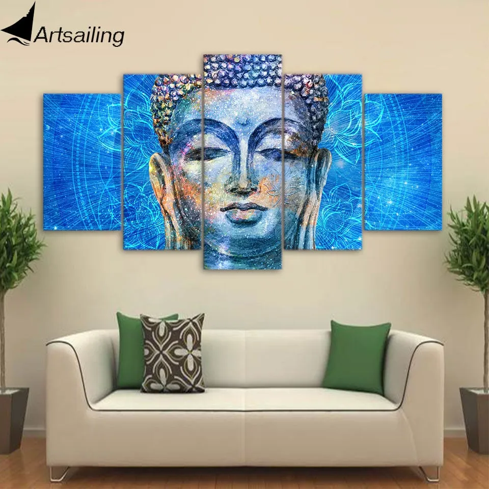 5 Piece HD Buddha Canvas