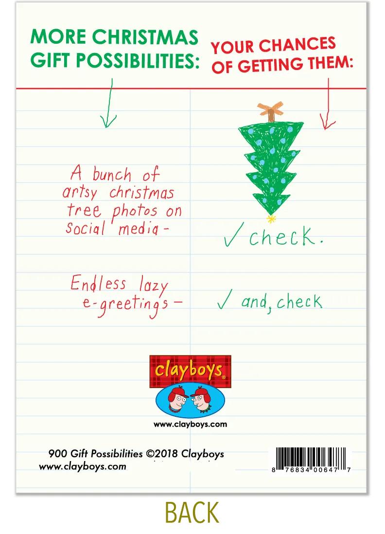 900 Gift Possibilities (Christmas Card)
