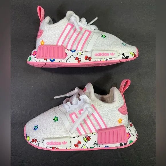Adidas NMD R1 Hello Kitty Toddler Kids Sneakers Shoe Size 5K