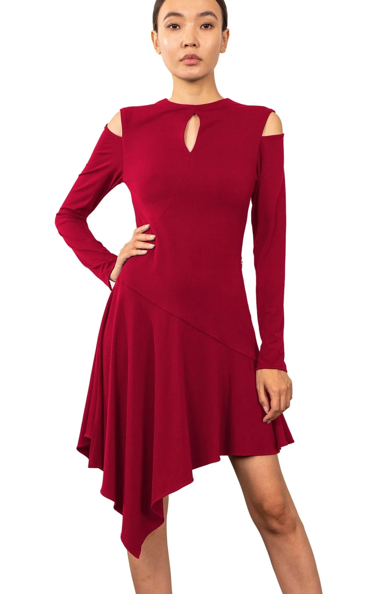 Aerope | Asymmetrical Jersey Dress