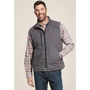 Ariat Men's DuraLight Stretch Flame Resist Canvas Vest Gray - 10027868