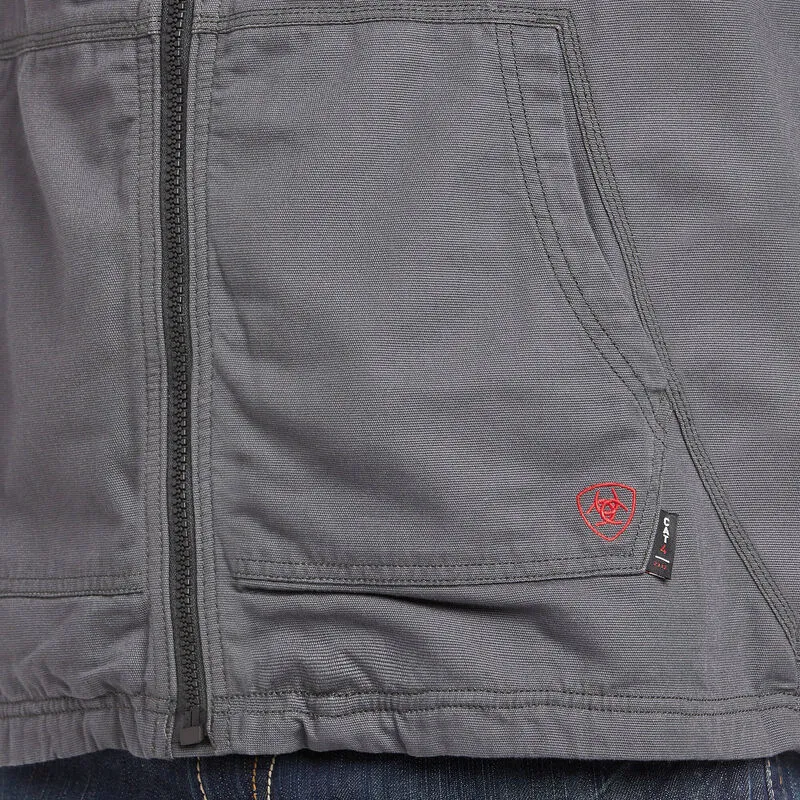 Ariat Men's DuraLight Stretch Flame Resist Canvas Vest Gray - 10027868