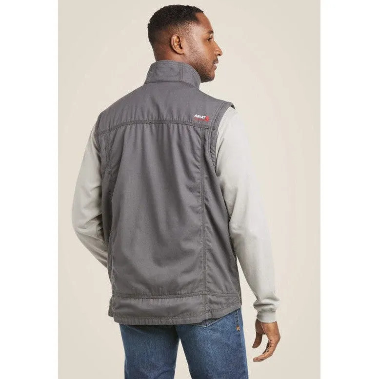 Ariat Men's DuraLight Stretch Flame Resist Canvas Vest Gray - 10027868