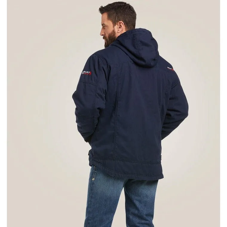 Ariat Men's Flame Resistant DuraLight Stretch Canvas Jacket Navy - 10037640