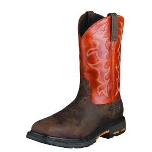 ARIAT Men's WorkHog Steel Toe Boot - Dark Earth/Brick