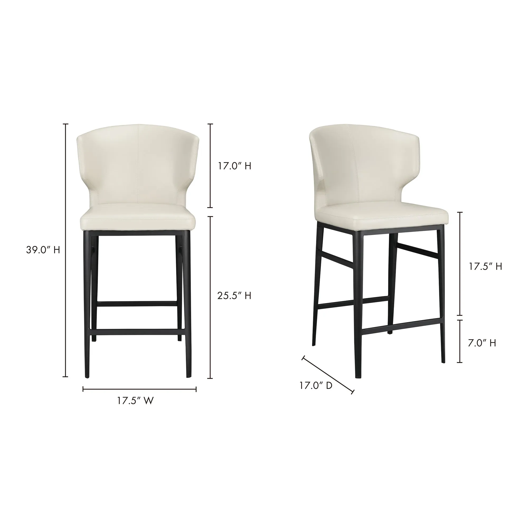 Artful Hourglass Counter Stool