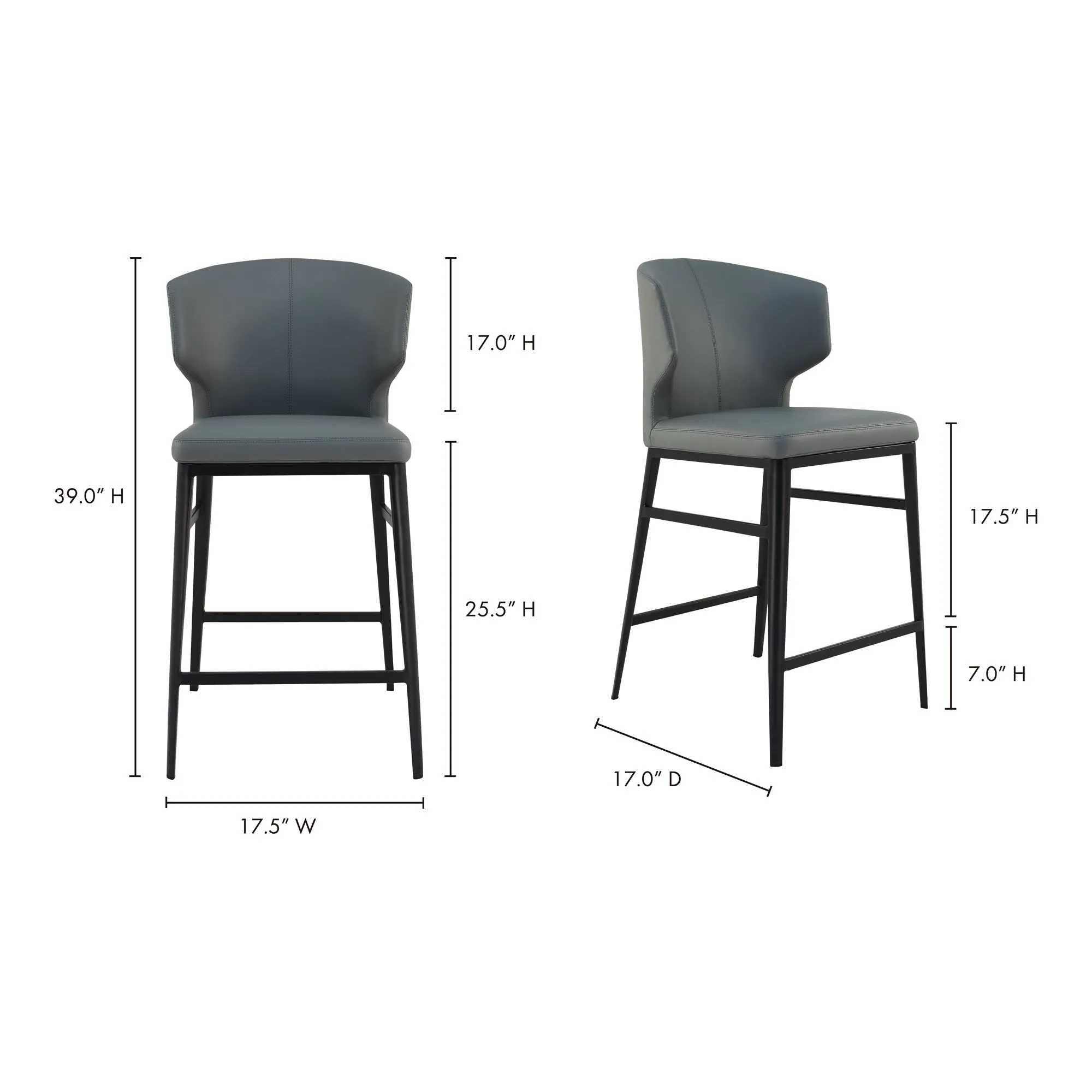Artful Hourglass Counter Stool
