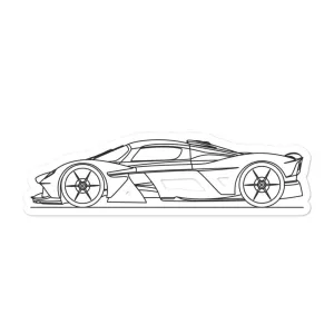 Aston Martin Valkyrie Outline Sticker