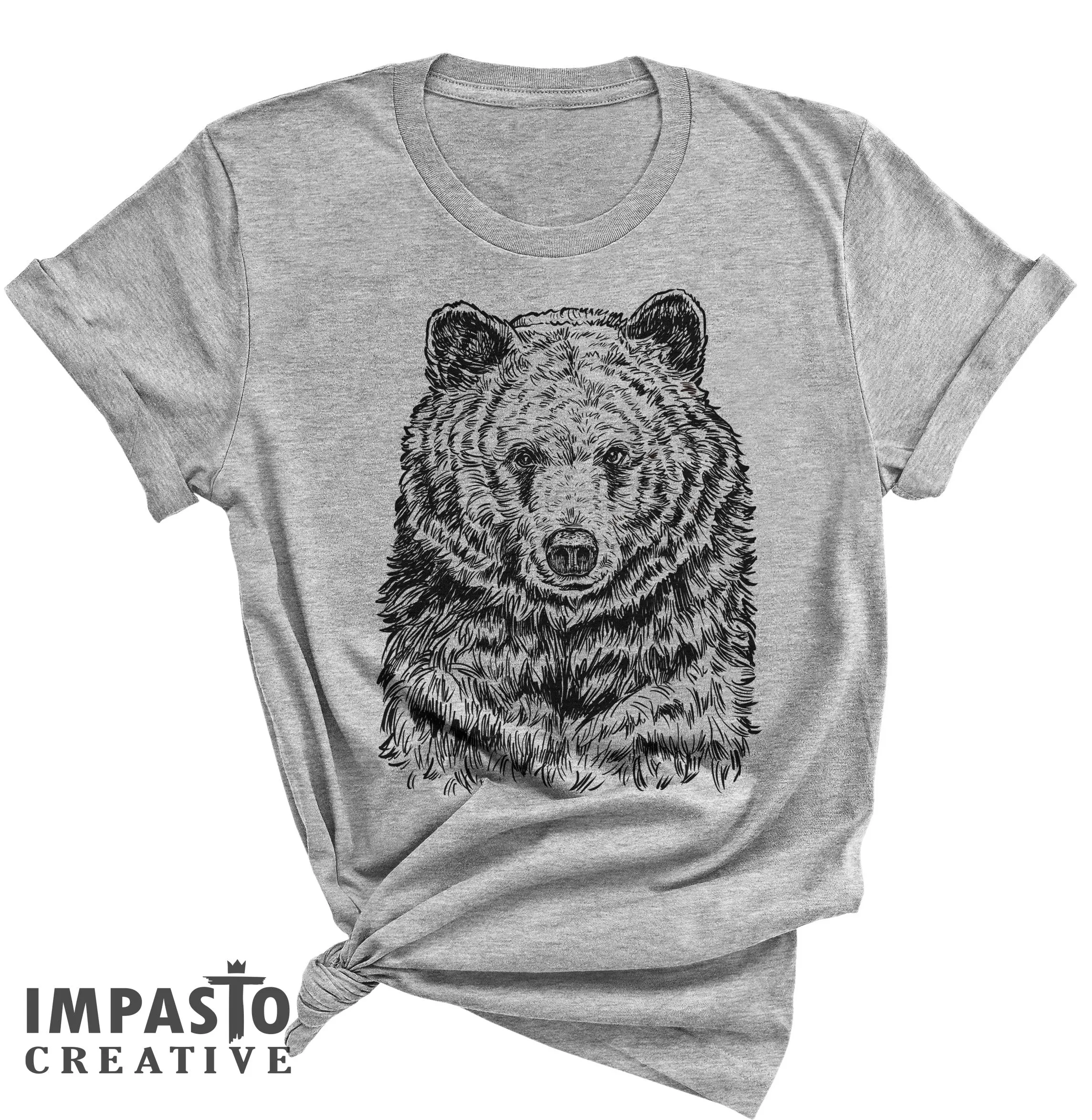 Bear Art, Mens Womens Unisex graphic tee