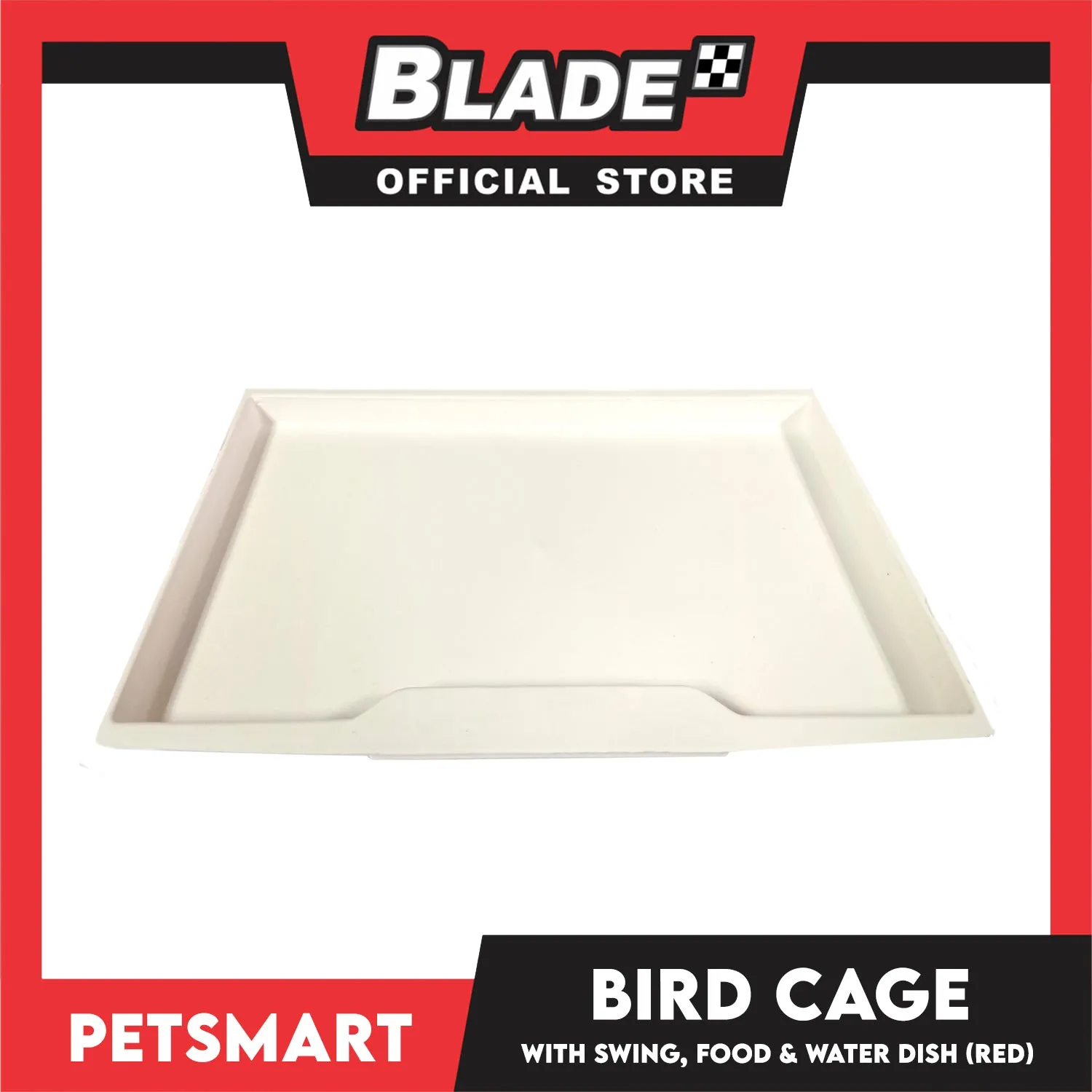 Bird Cage with Swing, Food and Water Dish (1000) Red Color, 30cm x 23cm x 40cm