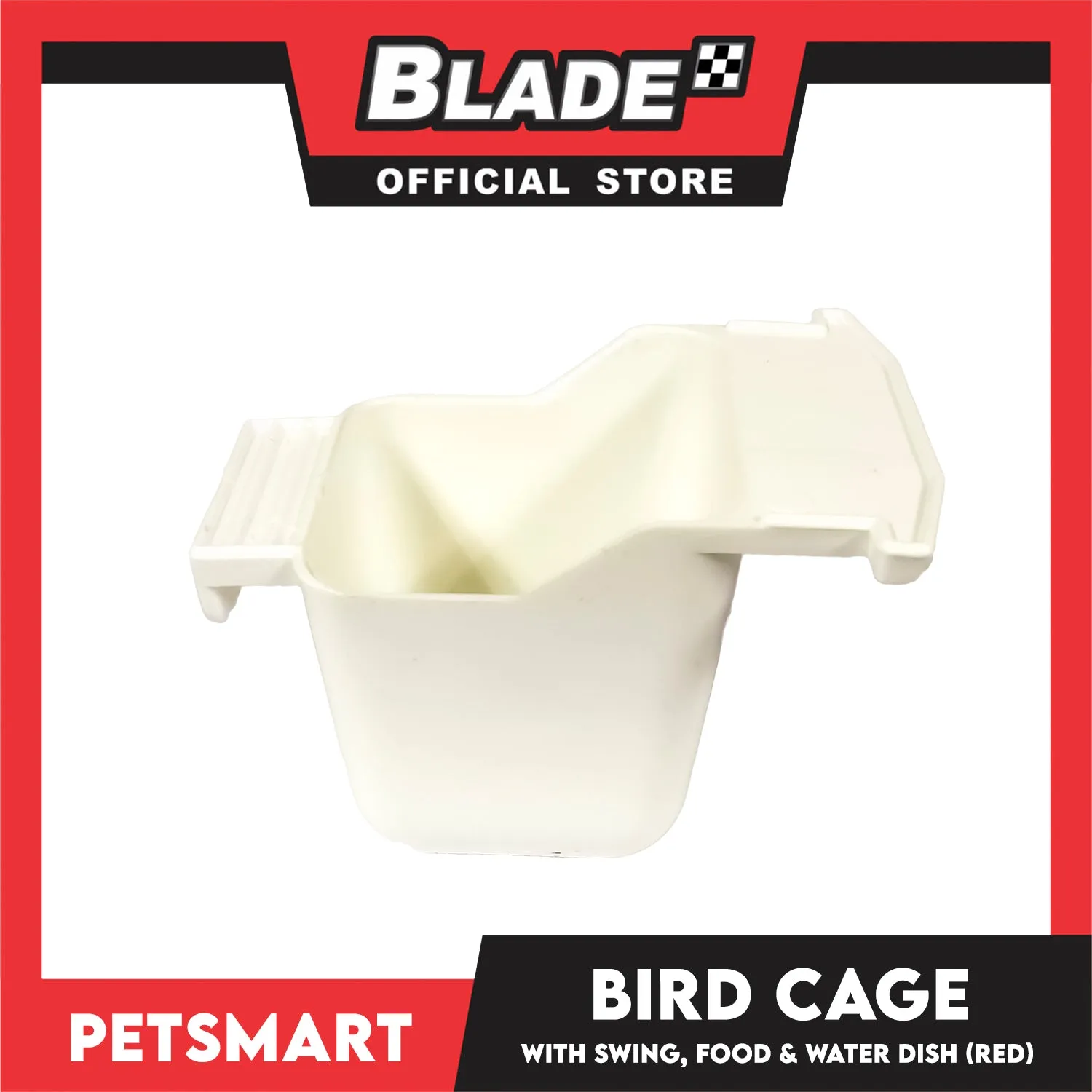 Bird Cage with Swing, Food and Water Dish (1000) Red Color, 30cm x 23cm x 40cm