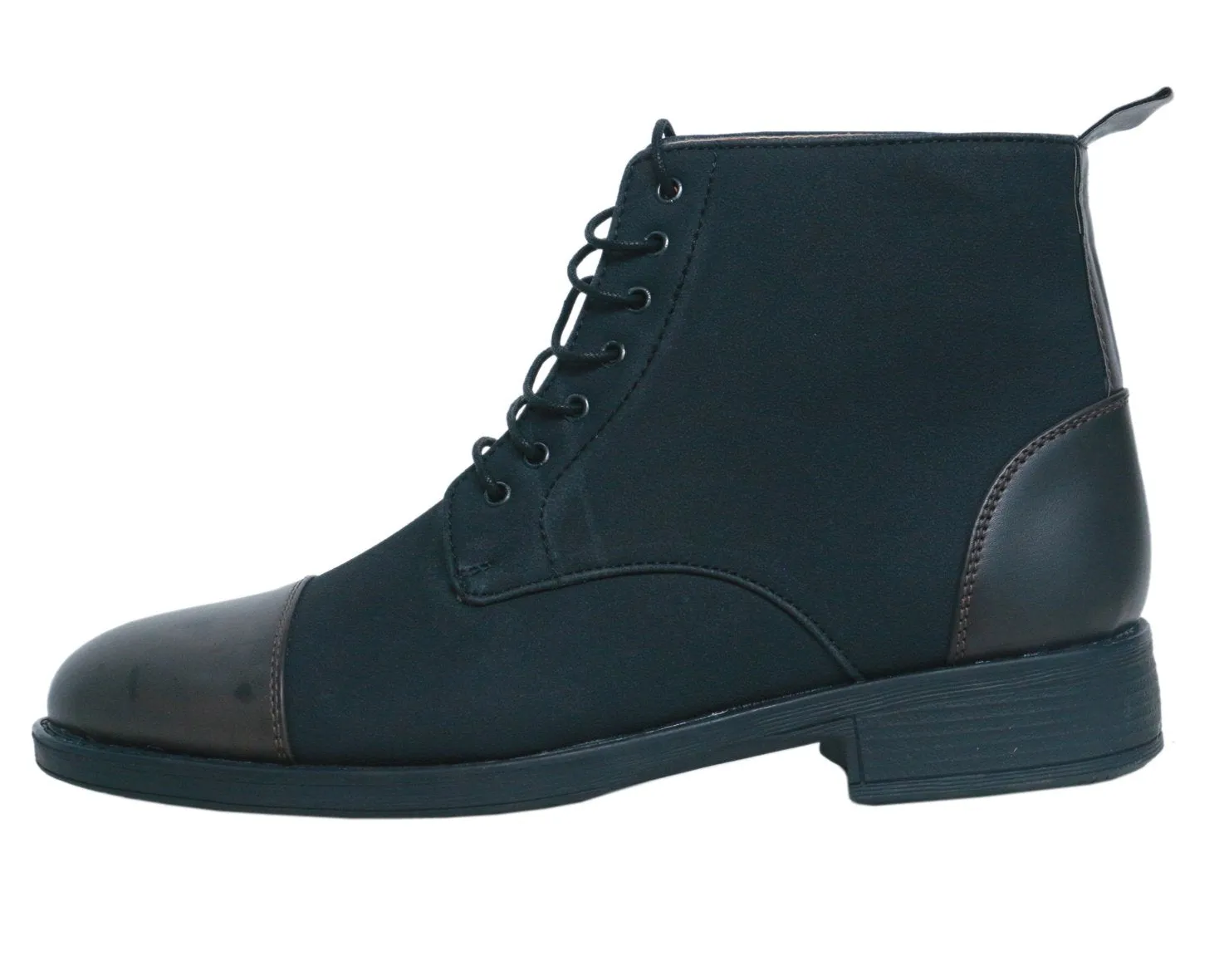 Black & Grey High Ankle Military Boots