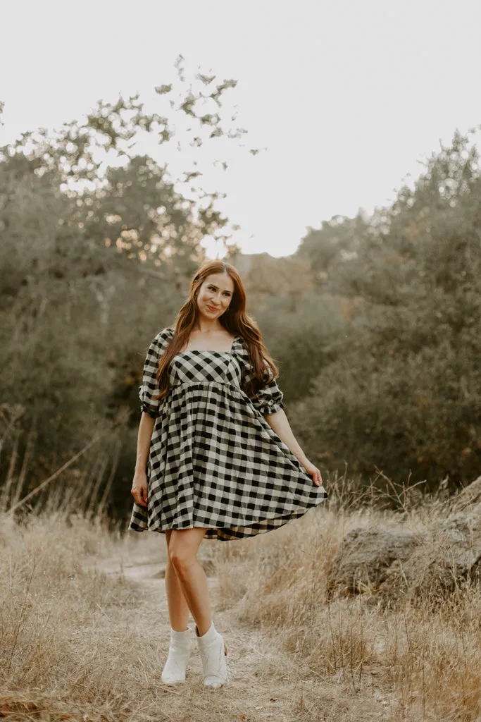 Black Check Dress