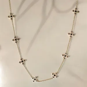 Black Spinel Cross Necklace