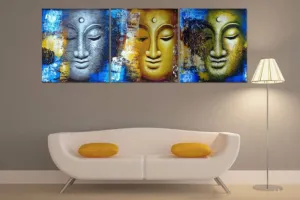 Blue & Gold Buddha Canvas