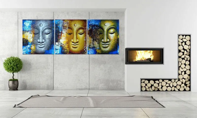Blue & Gold Buddha Canvas