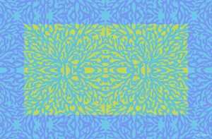 Blue Green Coral Placemat