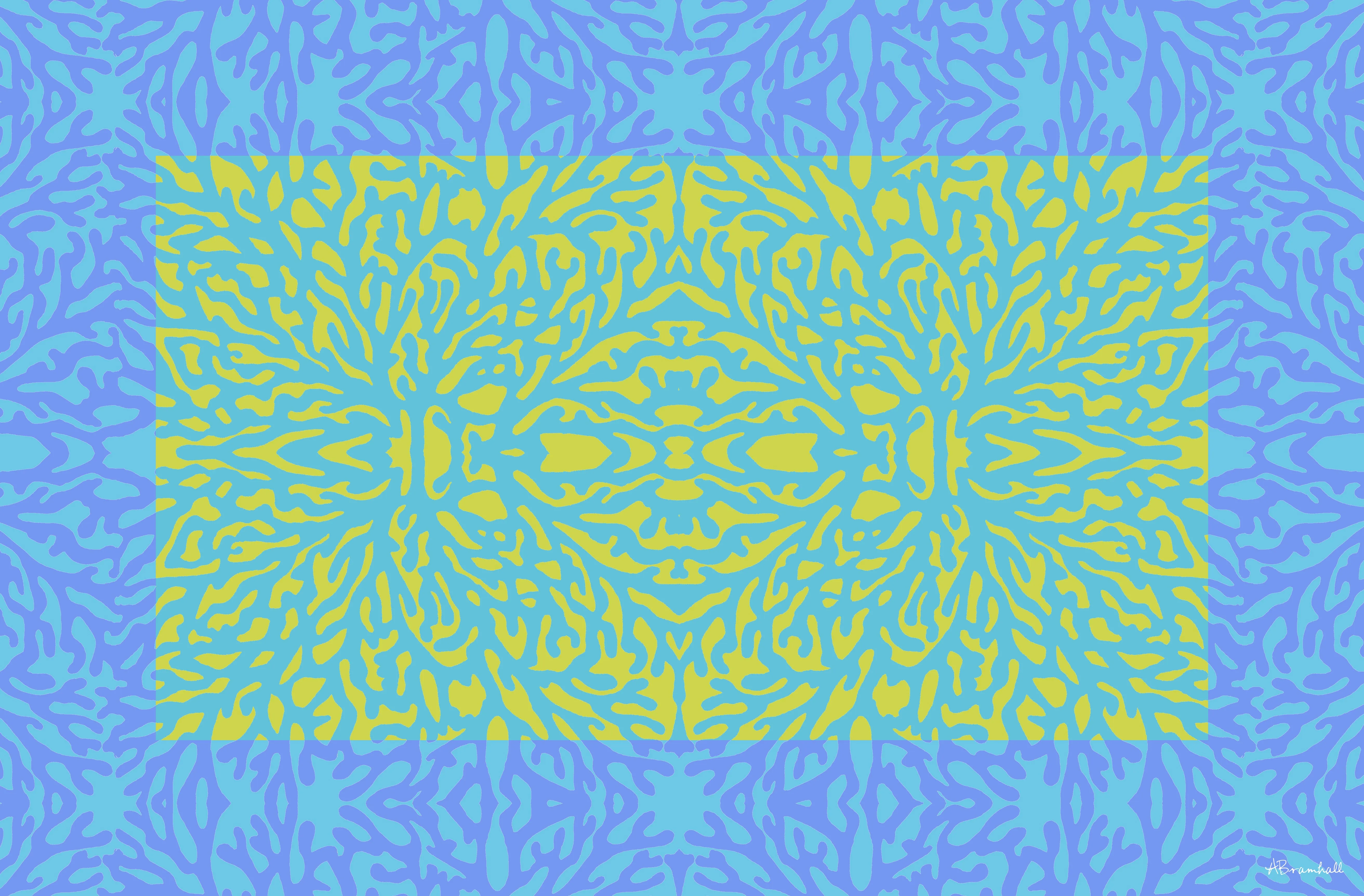 Blue Green Coral Placemat