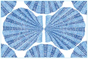 Blue Scallops Placemat