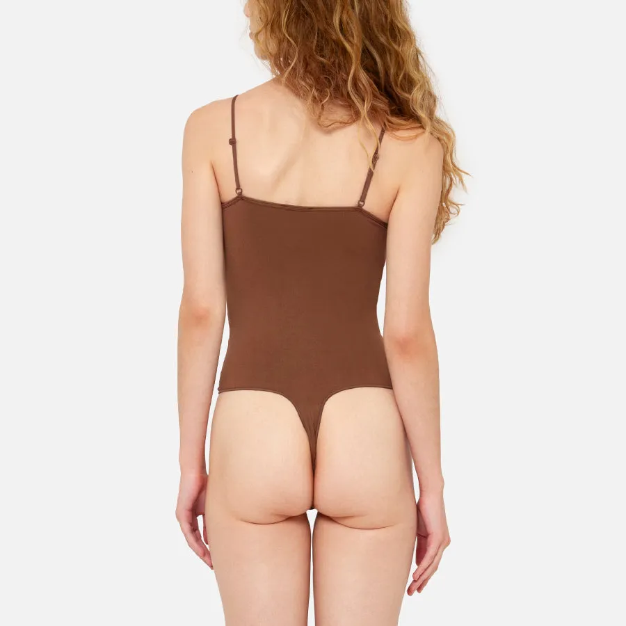 Bodysuit de tirante delgado Stretch
