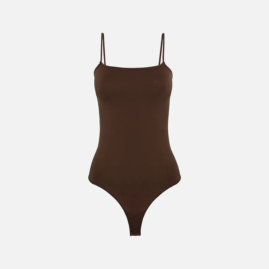 Bodysuit de tirante delgado Stretch