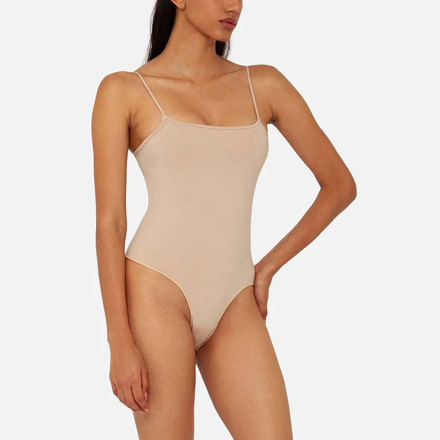 Bodysuit de tirante delgado Stretch