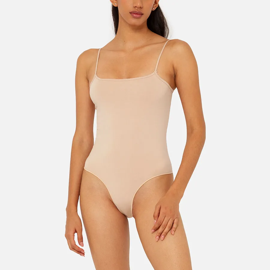 Bodysuit de tirante delgado Stretch