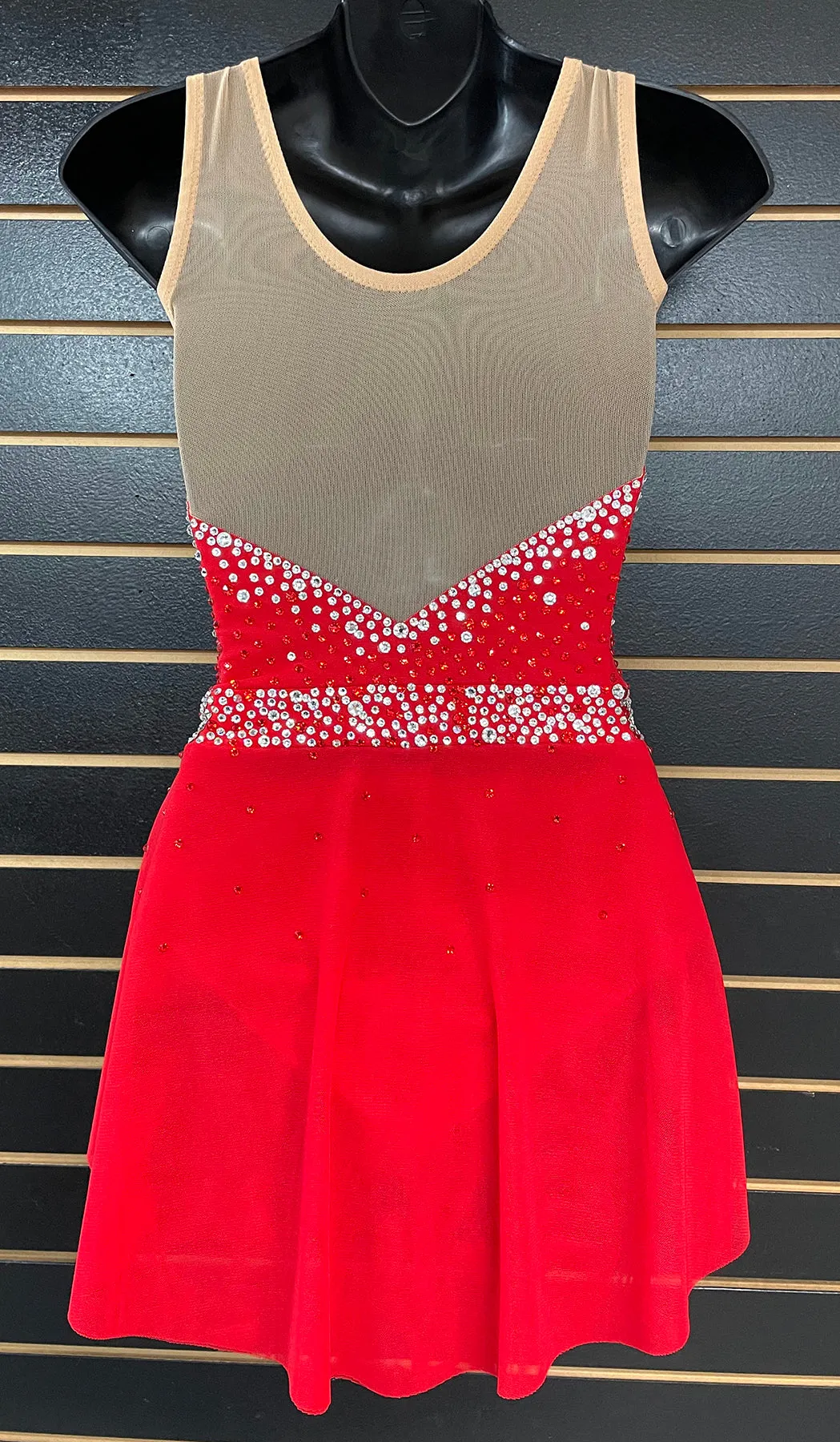 Brad Griffies Ready to Ship Belted Dress with Crystals & Mirrors