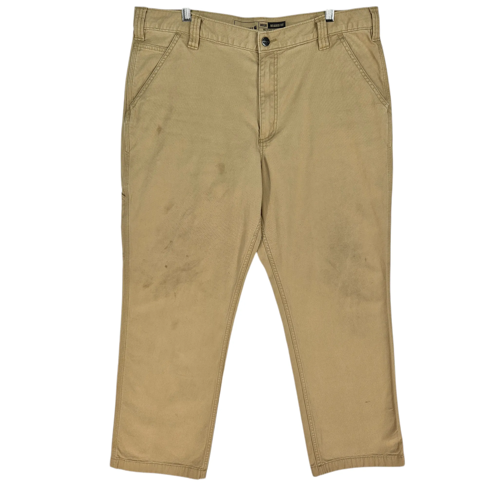 Carhartt Light Brown Relaxed Fit Stretch Canvas Pants W38