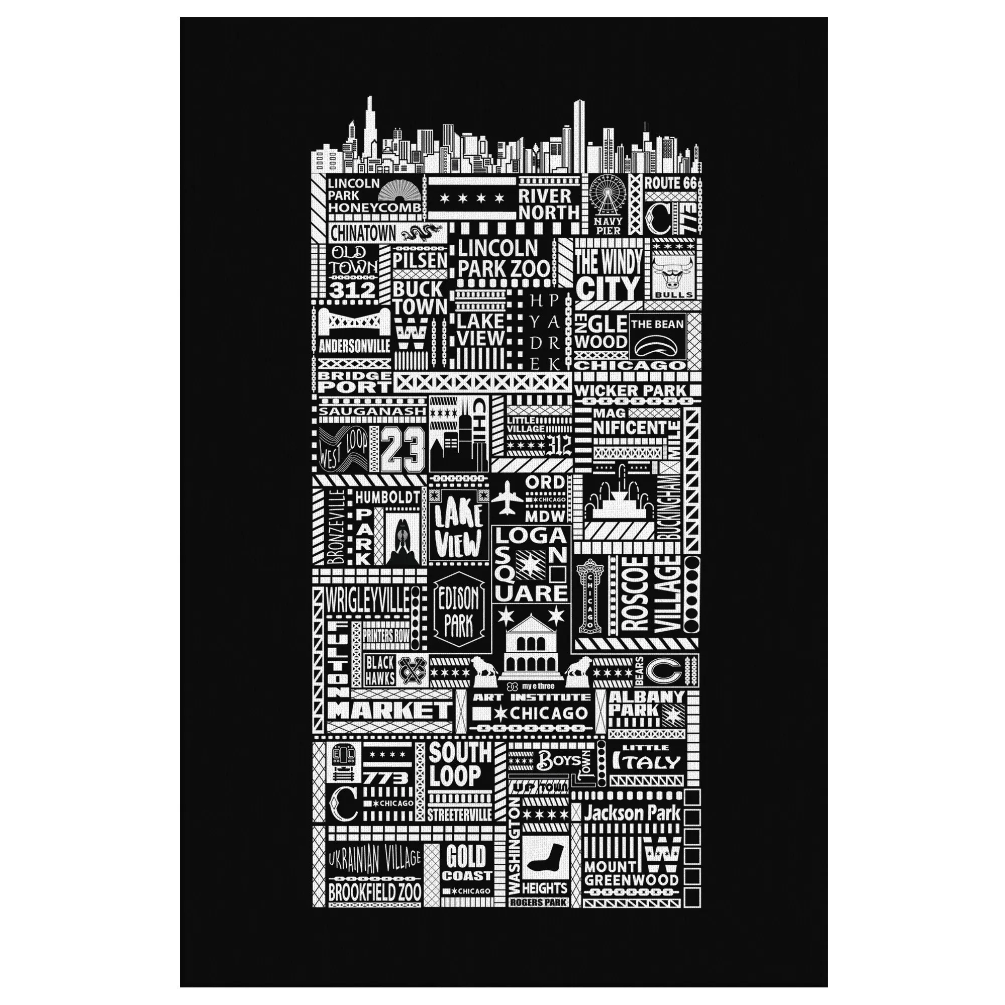 Chi Towns Gallery Wrap Canvas