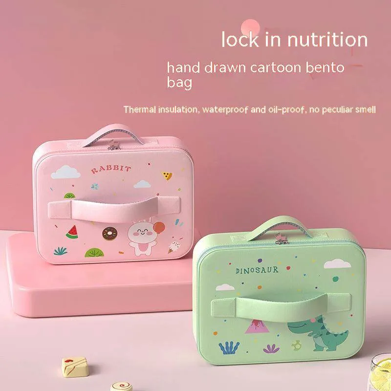 Children's Lunch Box Handbag Multi-layer Thermal Insulation Primary School Student Waterproof Handbag