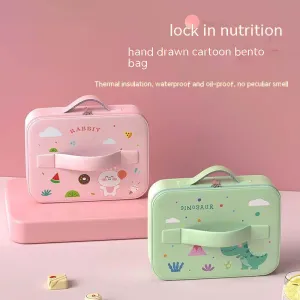 Children's Lunch Box Handbag Multi-layer Thermal Insulation Primary School Student Waterproof Handbag