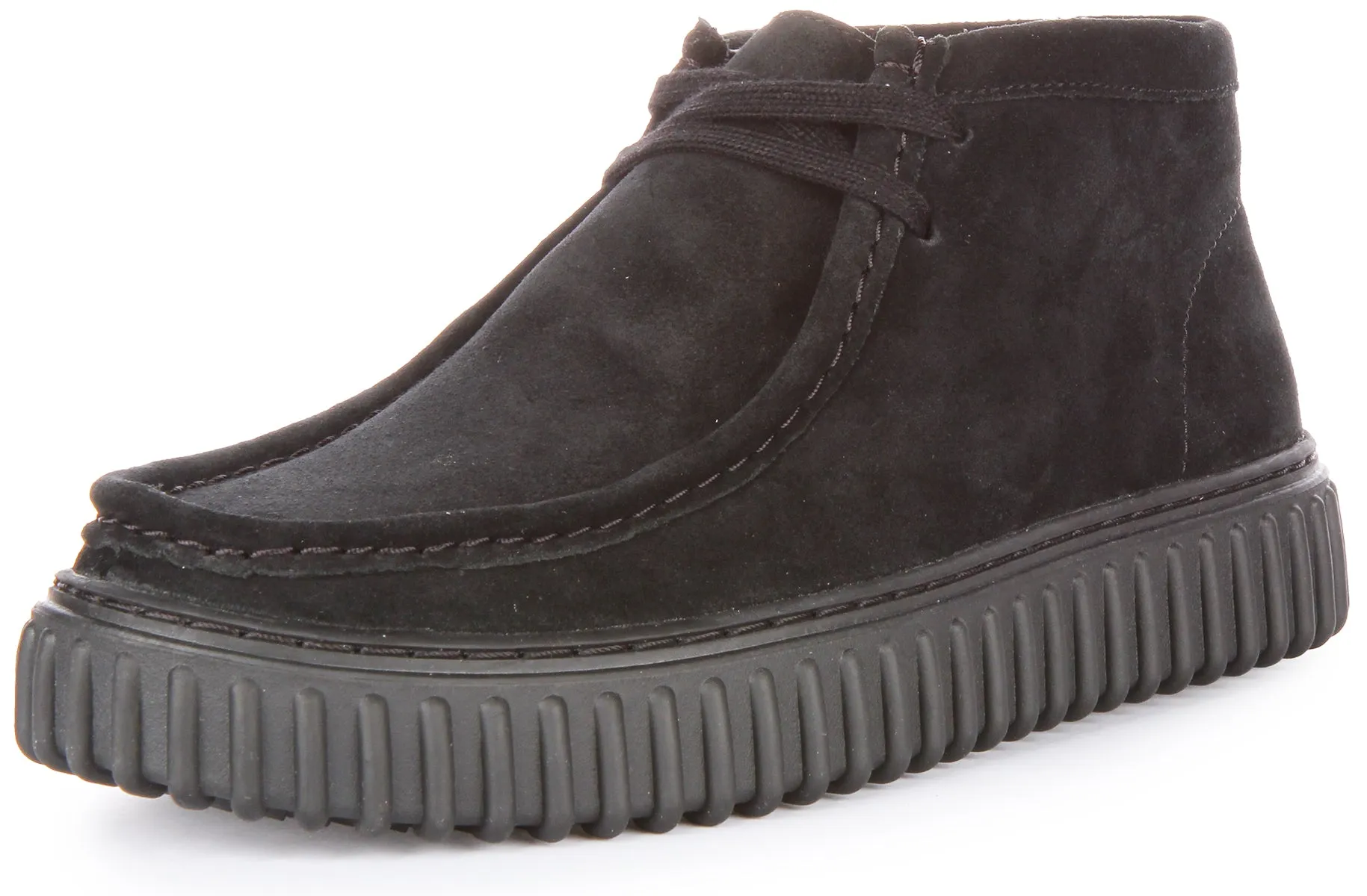 Clarks Torhill Hi In Black Suede For Men