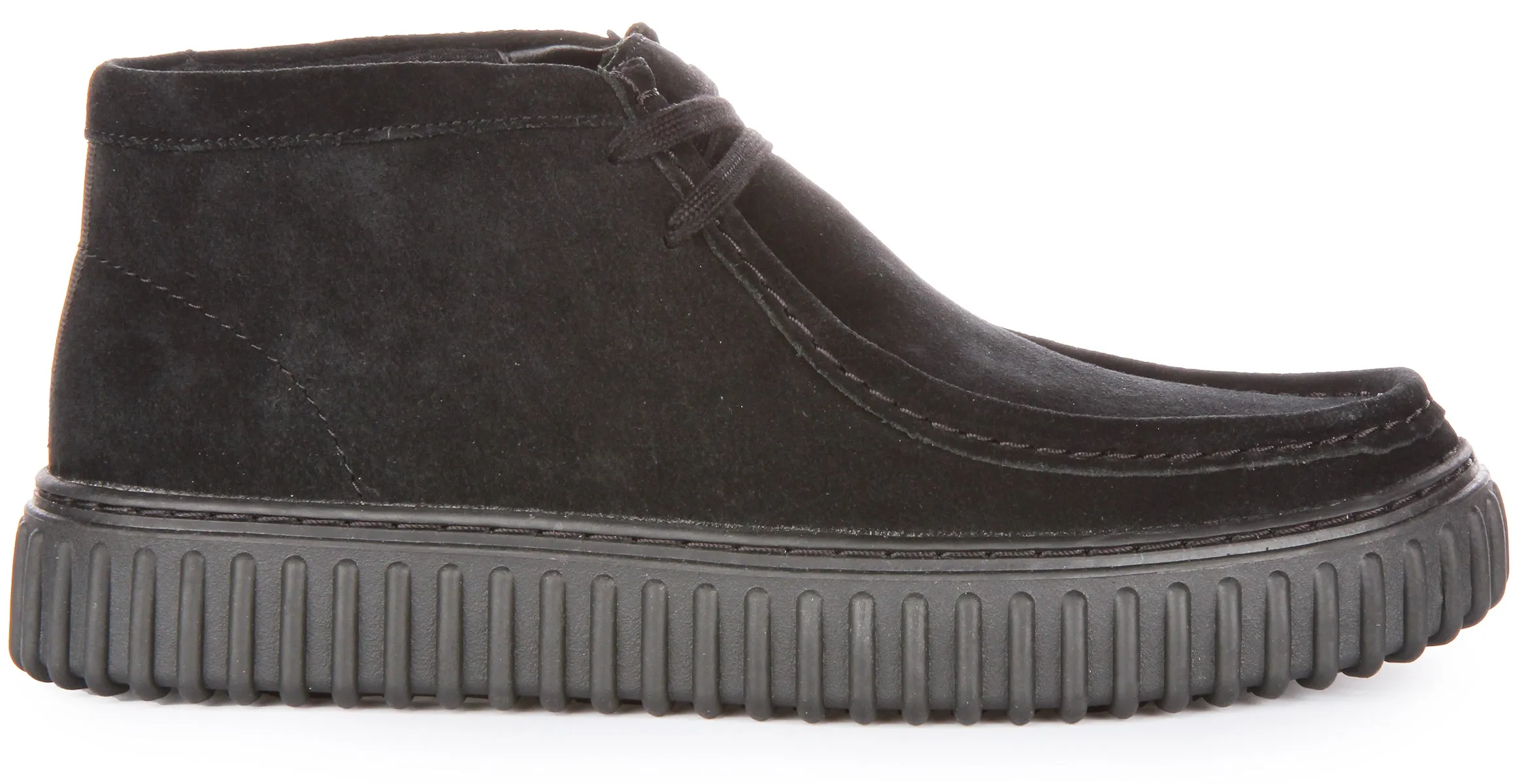 Clarks Torhill Hi In Black Suede For Men