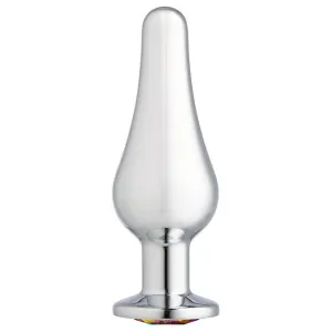 Cloud 9 Novelties Gems Silver Chrome Tall Plug - Medium